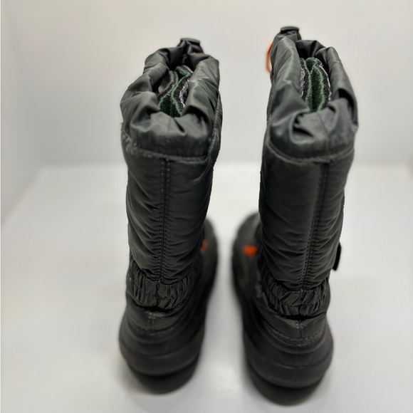 Sorel Kids Youth Size 3 Winter Snow Boots Gray Orange Waterproof Insulated - Picture 7 of 13